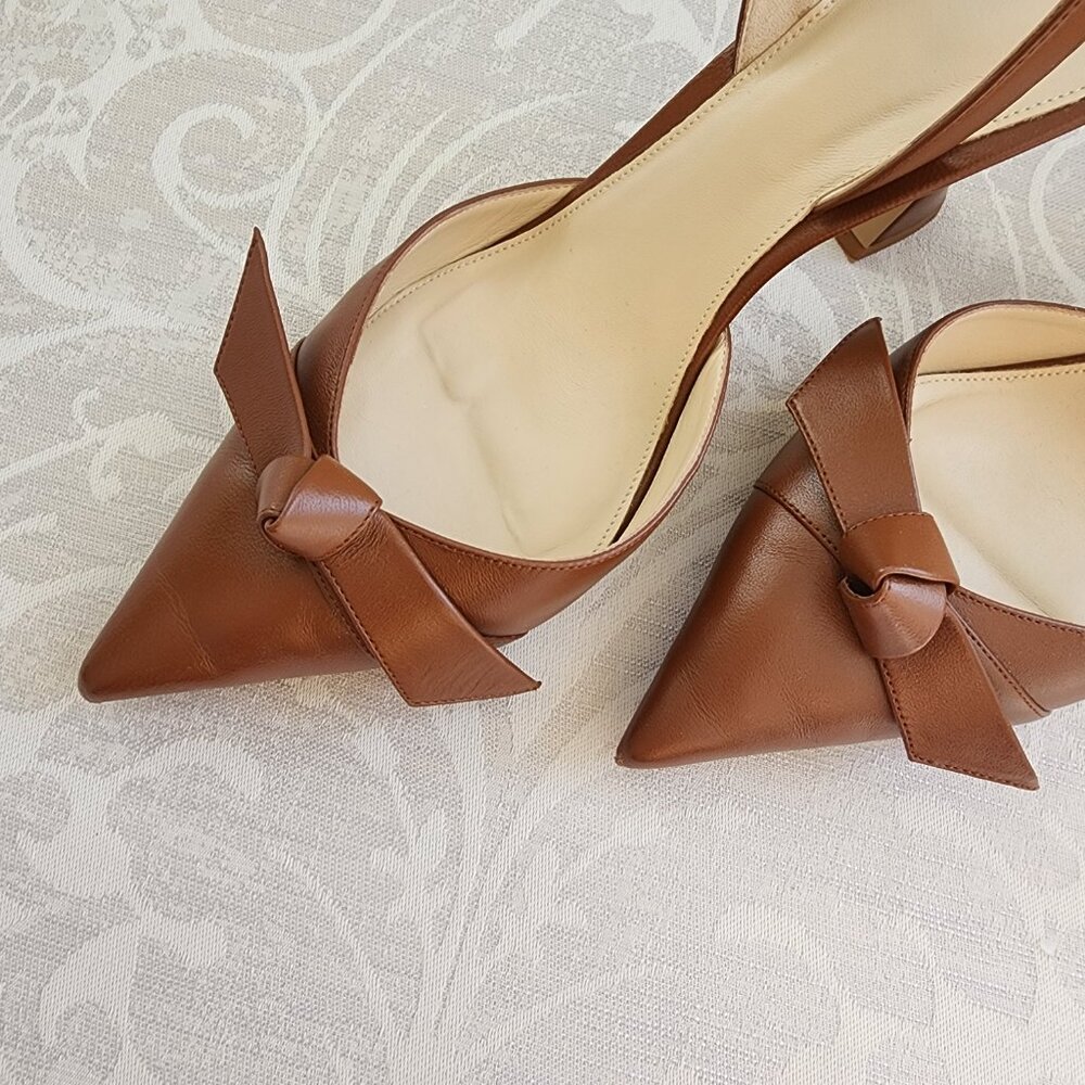 ALEXANDRE BIRMAN Clarita Bell Slingback 85 in Espresso Like New